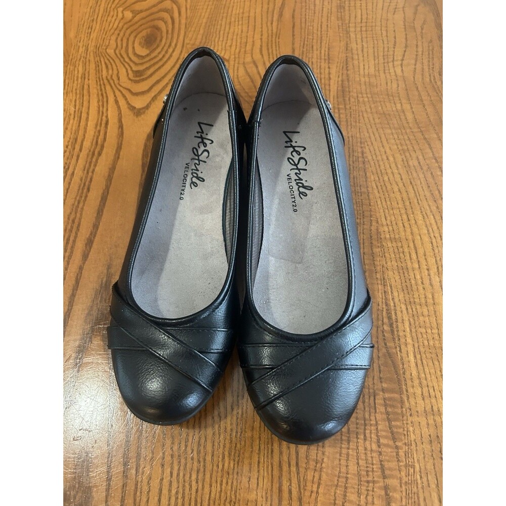 Women’s LIFESTRIDE Velocity 1 Ballet Wedges Size 8M Black NEW Without Box